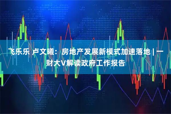 飞乐乐 卢文曦：房地产发展新模式加速落地 | 一财大V解读政府工作报告